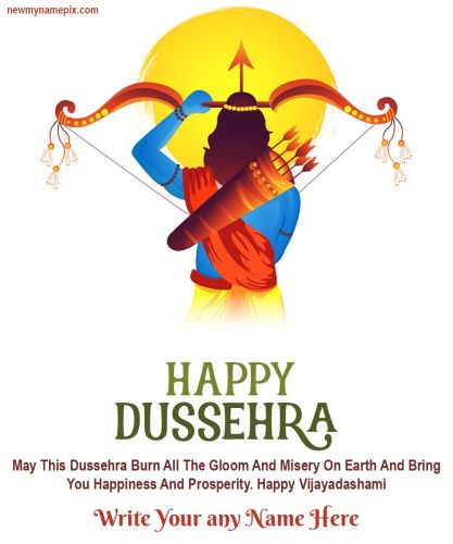2023 Dussehra Card Maker Customized Name Wishes Free
